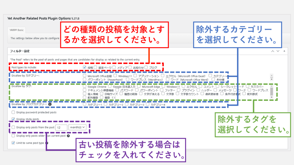 Yet Another Related Posts Plugin (YARPP)の基本設定