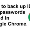 How to back up IDs and passwords saved in Google Chrome.1