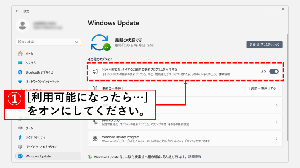 Windows Updateのオススメ設定