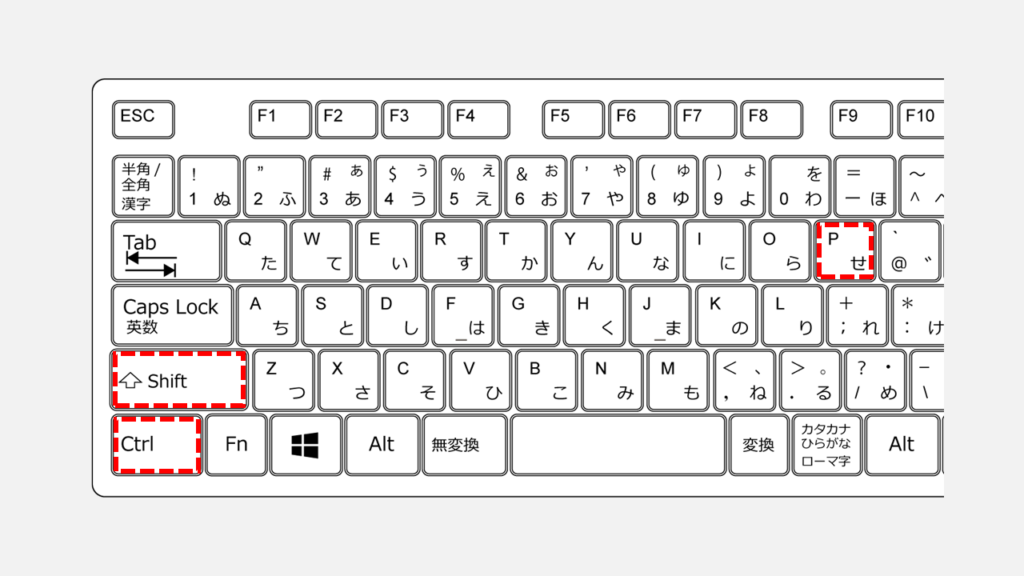 Firefoxをアクティブウィンドウにした状態で、キーボードのCtrl+Shift+Pを押す