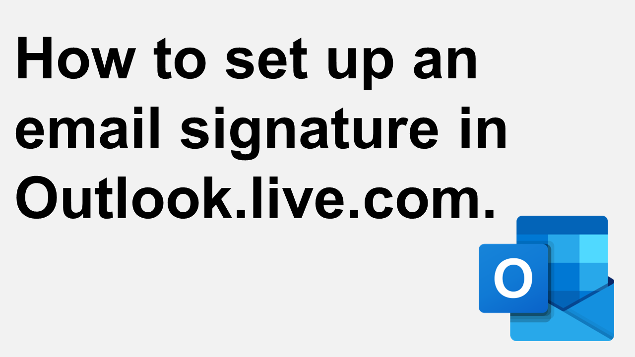 How to create an email signature in Outlooklivecom