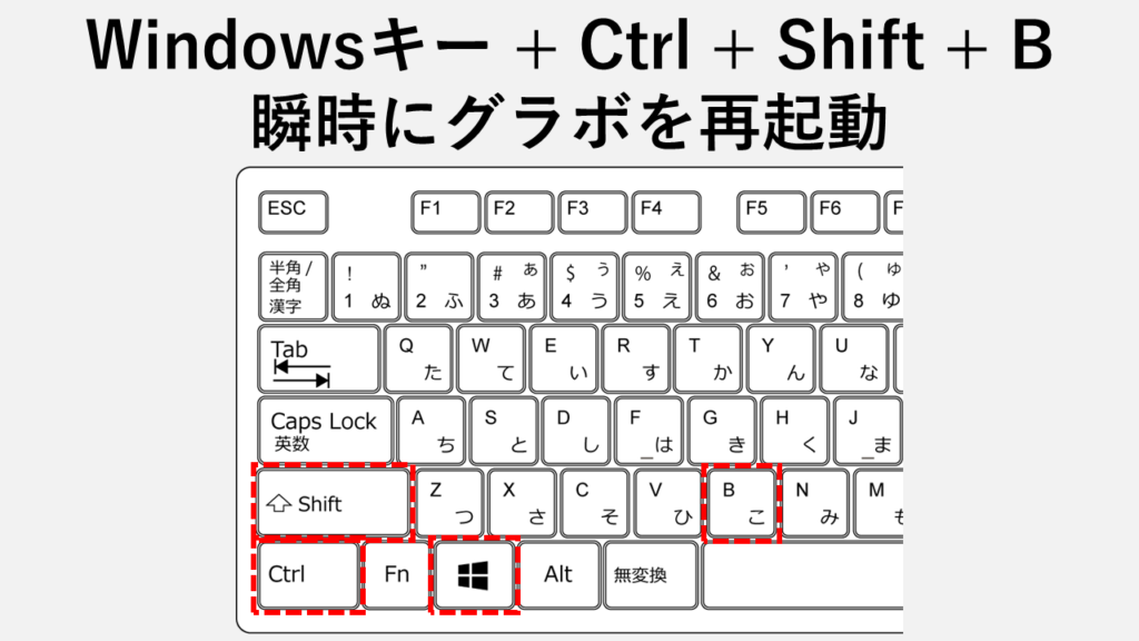 Windowsキー + Ctrl + Shift + Bでグラフィックドライバー（グラボ）を再起動する