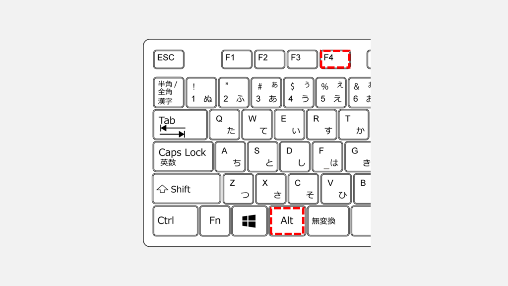 【基本操作】Alt + F4 キーでアクティブなウィンドウを閉じる