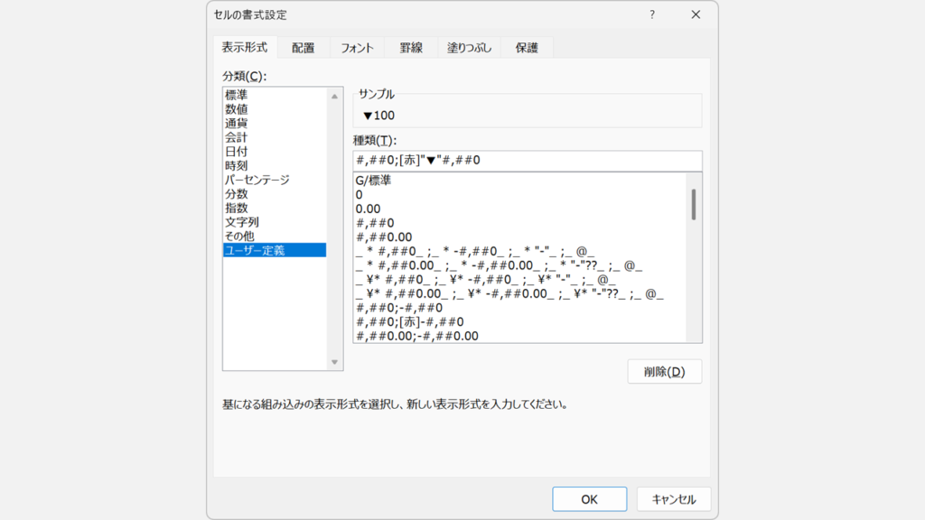 Excelの書式設定で数値がマイナスの場合の表示を変える・色を付ける