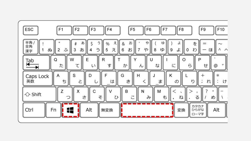 IMEを切り替えるキーボードショートカット