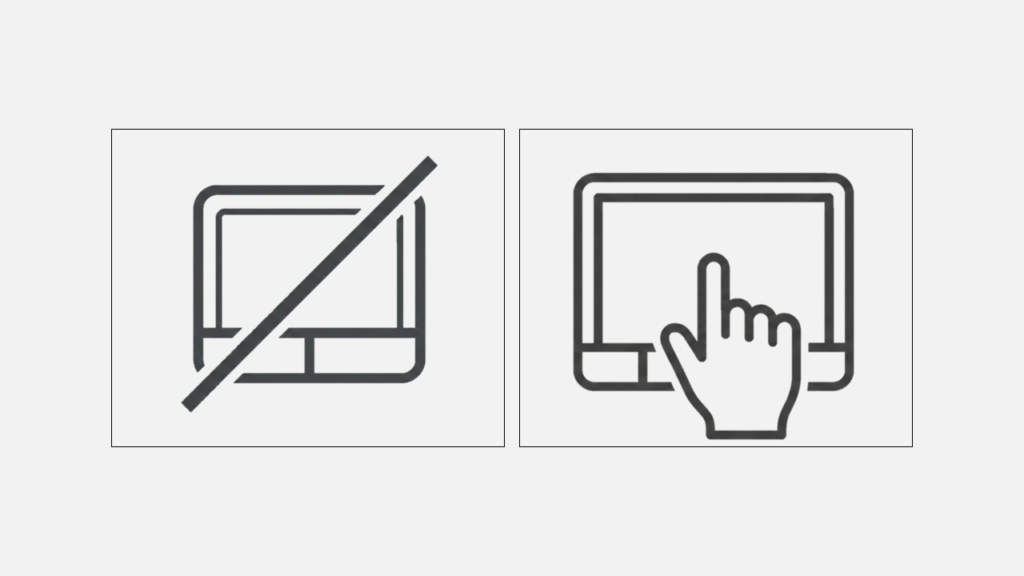 ノートPCのキーボード配列とタッチパッド有効化のショートカットキー（アイコン例）