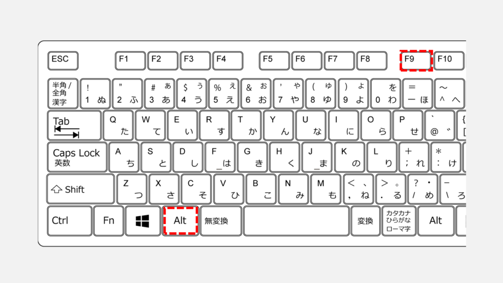 WordでAltキー+F9キーを押してフィールドコード表示から通常表示に戻しているスクリーンショット